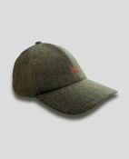 Green Salt &amp; Pepper Donegal Tweed Baseball Cap image