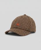 Brown Salt &amp; Pepper Donegal Tweed Baseball Cap image
