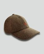 Brown Salt &amp; Pepper Donegal Tweed Baseball Cap image