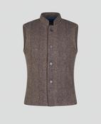 Cavan Donegal Tweed Gilet - Brown Herringbone image