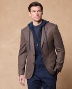 Clifden Oat &amp; Navy Herringbone Blazer image