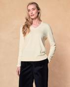 Chloe V Neck Jumper - Winter Cream image