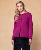 Ella Organic Cotton Cardigan - Burgundy
