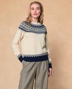 Fara Winter White Fair Isle Jumper image