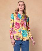 Gemma Silk Shirt - Tropical Print image