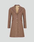 Grace Brown Herringbone Wool Coat image