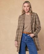 Grace Camel Gunclub Check Wool Coat image