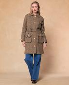 Lotty Donegal Tweed Coat - Oat Salt &amp; Pepper