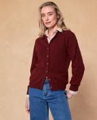 Skye Claret Speckled Wool Cardigan