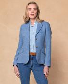 Milly Blue Salt &amp; Pepper Donegal Tweed Blazer image