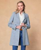 Grace Donegal Tweed Coat - Blue Salt &amp; Pepper 