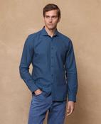 Kippure Brush Cotton Shirt - Blue image