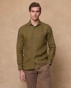 Benbaun Irish Linen Shirt - Olive