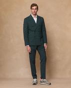 Harcourt Wool/Linen 2 Piece DB Suit - Green Check image