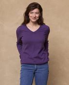 Chloe V Neck Jumper - Purple  image