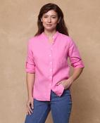 Louise Irish Linen Shirt - Pink