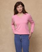 Chloe V Neck Jumper - Pink  image