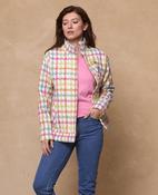 Izzy Tweed Jacket - White/Neon