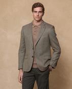 Ennis Silk/Cotton Blazer - Olive Donegal Summer Tweed