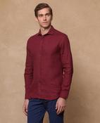 Benbaun Irish Linen Shirt - Burgundy image