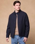 Moy Navy Twill Wool Short Jacket image