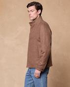 Moy Brown Herringbone Merino Wool Short Jacket image