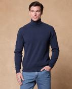 Cillian Dark Indigo Roll Neck Jumper