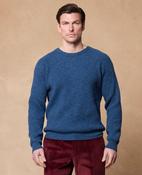 Jack Blue With Grey Ribbed Crew Neck Jumper