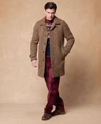 Erne Brown &amp; Camel Herringbone Donegal Tweed Overcoat