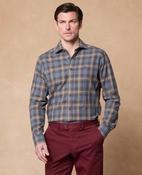Nephin Blue &amp; Brown Check Shirt image