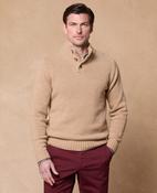 Robbie Chunky Oat Quarter-Button Jumper image