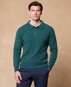 Pete Dark Cedar Green Knitted Polo Shirt image