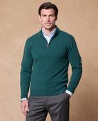 Freddie Dark Cedar Green Quarter-Zip Jumper image