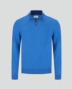 Sean Cotton 1/4 Zip Jumper - Cobalt Blue 