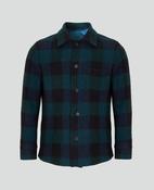 Siege Teal &amp; Navy Gingham Shirt Jacket  image