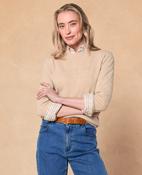 Sarah Merino Crew Jumper - Beige image