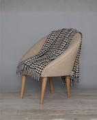 Diamond Weave Throw - Black &amp; White