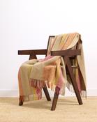 Wool Throw - Pink &amp; Orange Stripe  image