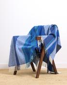 Wool Throw - Blue &amp; White Stripe image