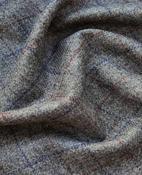 Rockall - Grey, Cranberry &amp; Royal Blue Windowpane Check Donegal Tweed image