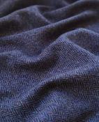 Eske - Blue &amp; Black Herringbone, Flecked Donegal Tweed image