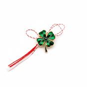 Four Leaf Clover Martisor Pin – Lucky Romanian Spring Badge