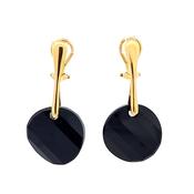 Midnight Elegance Gold Twist Clip-On Earrings image