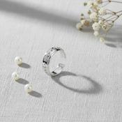 Ear Cuff with Small Dots in Sterling Silver 925 image