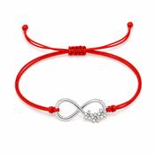 Create Your Own Cord Bracelet with a Silver Infinity Link image