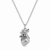 Heartfelt Elegance - Anatomical Heart Sterling Silver Necklace image