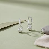Strength &amp; Grace Kettlebell Charm Hoop Earrings | 925 Sterling Silver