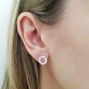 Crystal Harmony Stud Earrings in Sterling Silver image