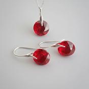 July Birthstone Jewellery Set — Light Siam • Cancer • Ruby Inspired