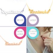 Personalised Name Necklace in Silver, Gold or Rose Gold image